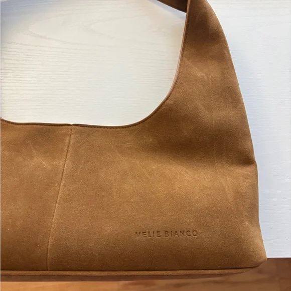 Melie Bianco Brown Suede Star & Stud Shoulder Bag - Picture 10 of 11